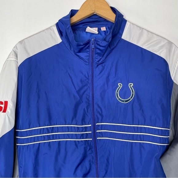 NFL Indianapolis Colts Full Zip Windbreaker Jacket Xlarge - Picture 3 of 7
